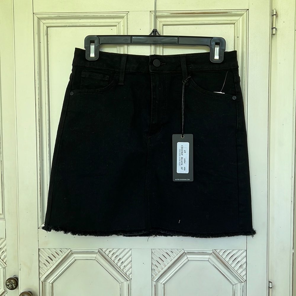 Black Denim Skirt